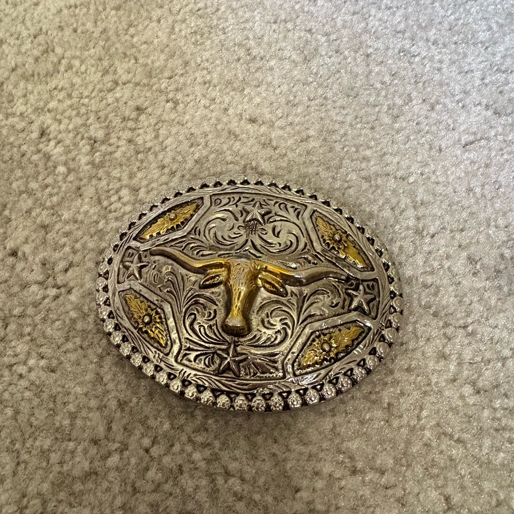 Western Bull Head Belt Buckle